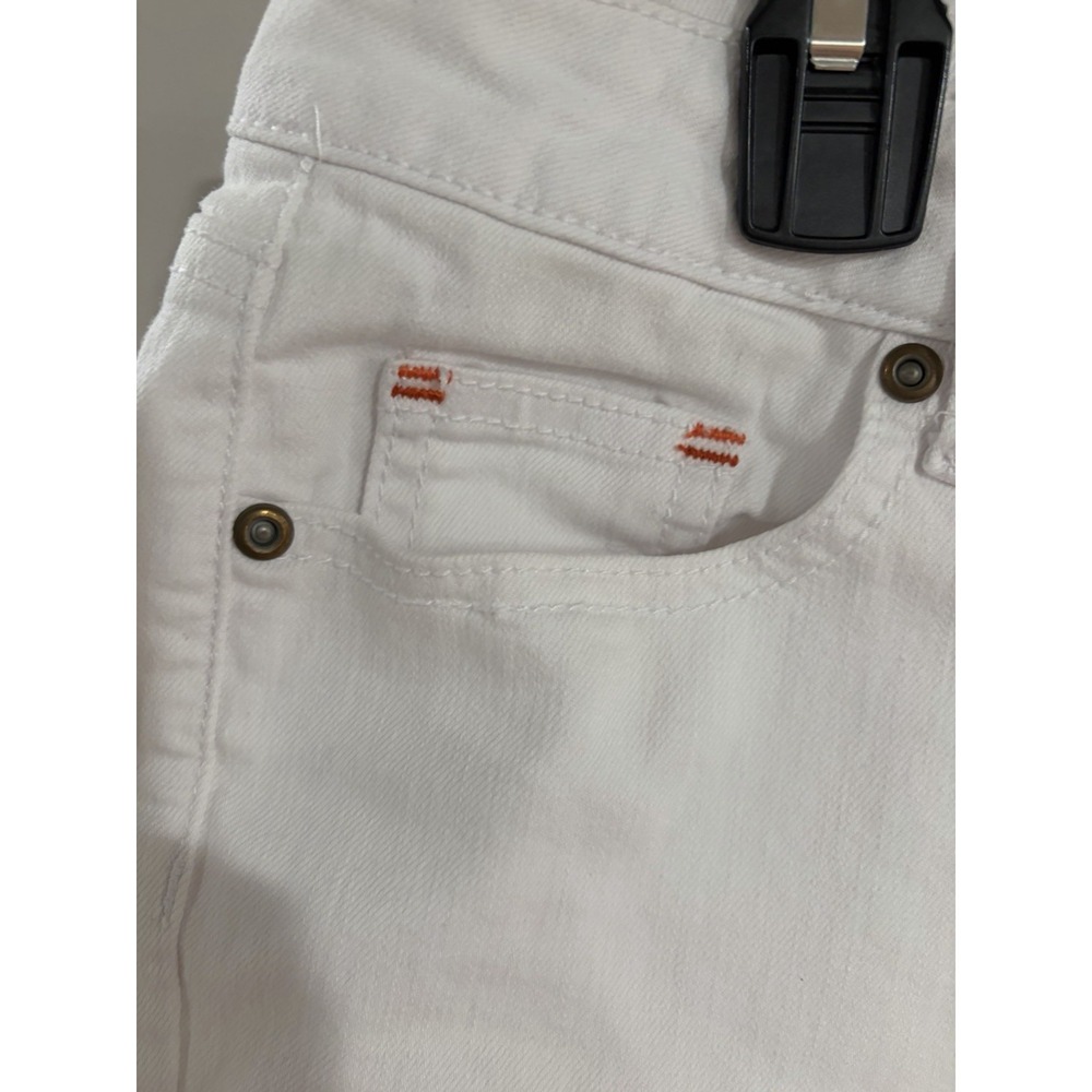 Le TIGRE womens WHITE designer short denim jeans stetch sz 14 EUC C68 - Picture 3 of 5